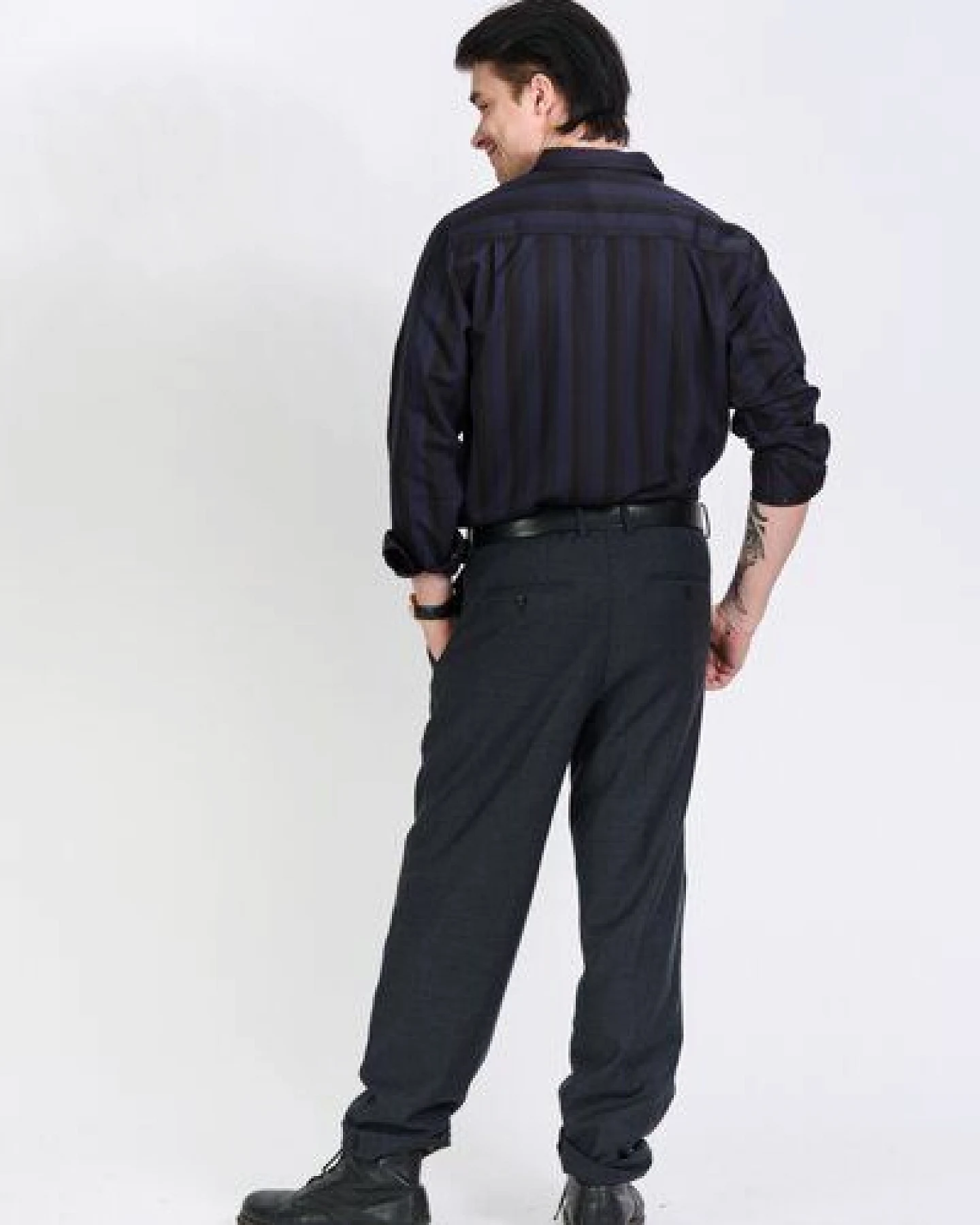 Zerum Gestreiftes Tencel-Hemd Modell: Ben – Ansicht 3