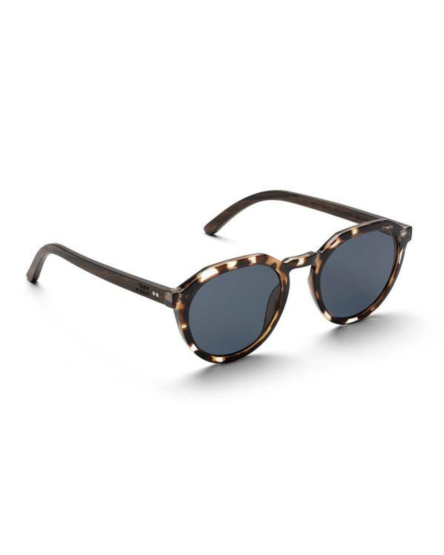 TAKE A SHOT Holz Sonnenbrille für Damen Klein und Schmal im modernen Panto Design – Ansicht 2
