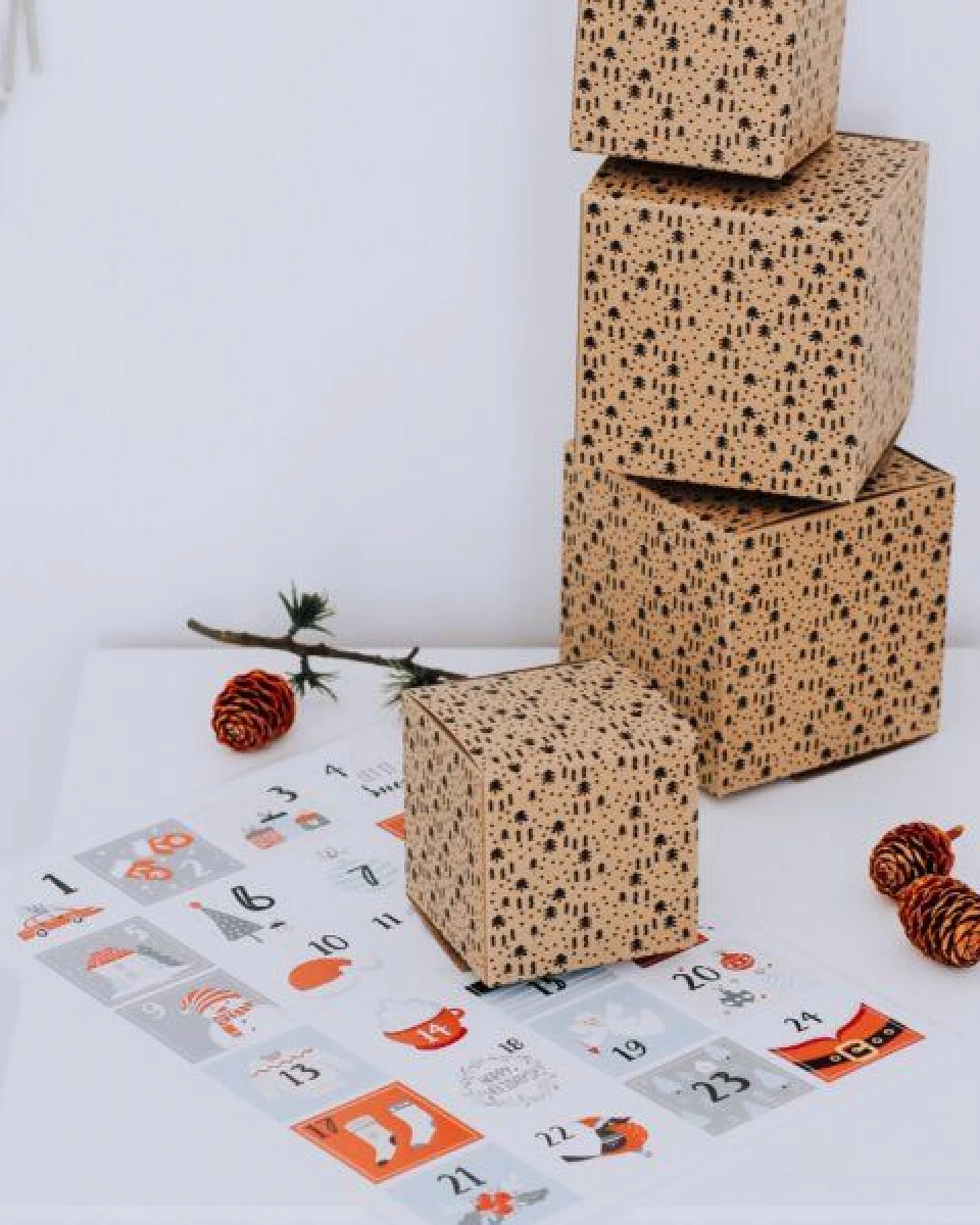 Fines Papeterie Adventskalender SCANDI aus Kraftkarton – Ansicht 4
