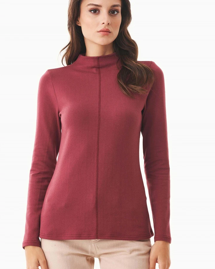 ORGANICATION Damen vegan Langarmshirt Syrah Rot