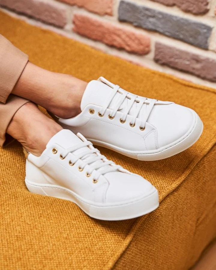 Minuit Sur Terre Damen vegan Sneaker Virevolte Weiß