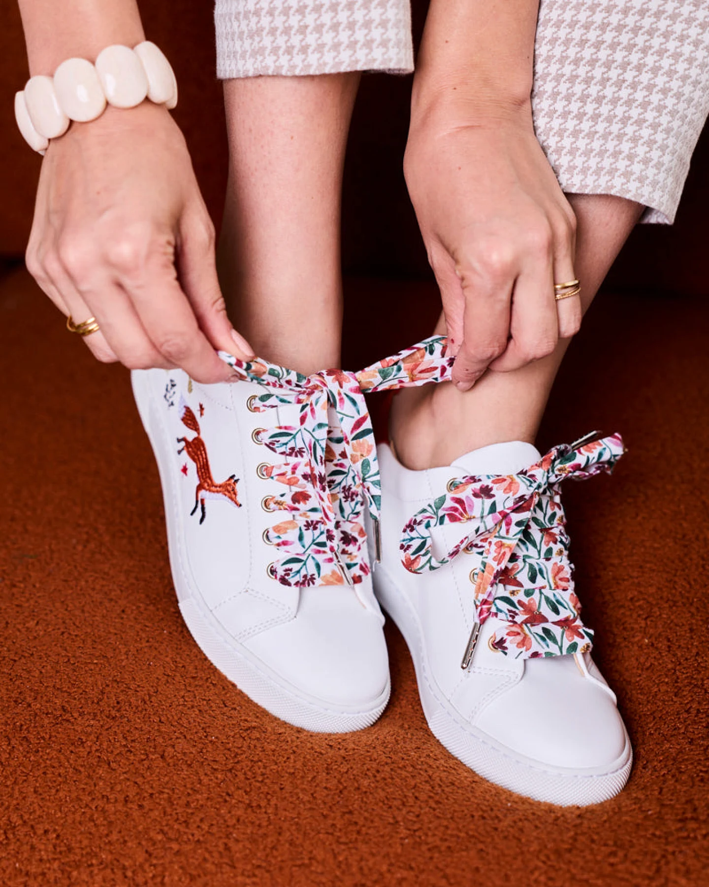 Minuit Sur Terre Damen vegan Sneaker Virevolte Renard Weiß – Ansicht 2