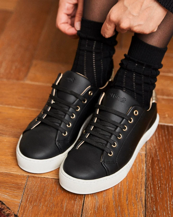 Minuit Sur Terre Damen vegan Sneaker Virevolte Schwarz