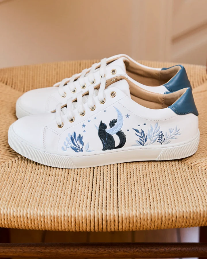 Minuit Sur Terre Damen vegan Sneaker Virevolte Chastro Weiß