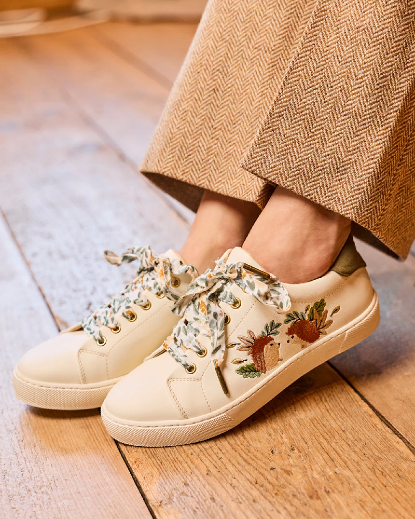 Minuit Sur Terre Damen vegan Sneaker Virevolte Hérisson Weiß – Ansicht 2