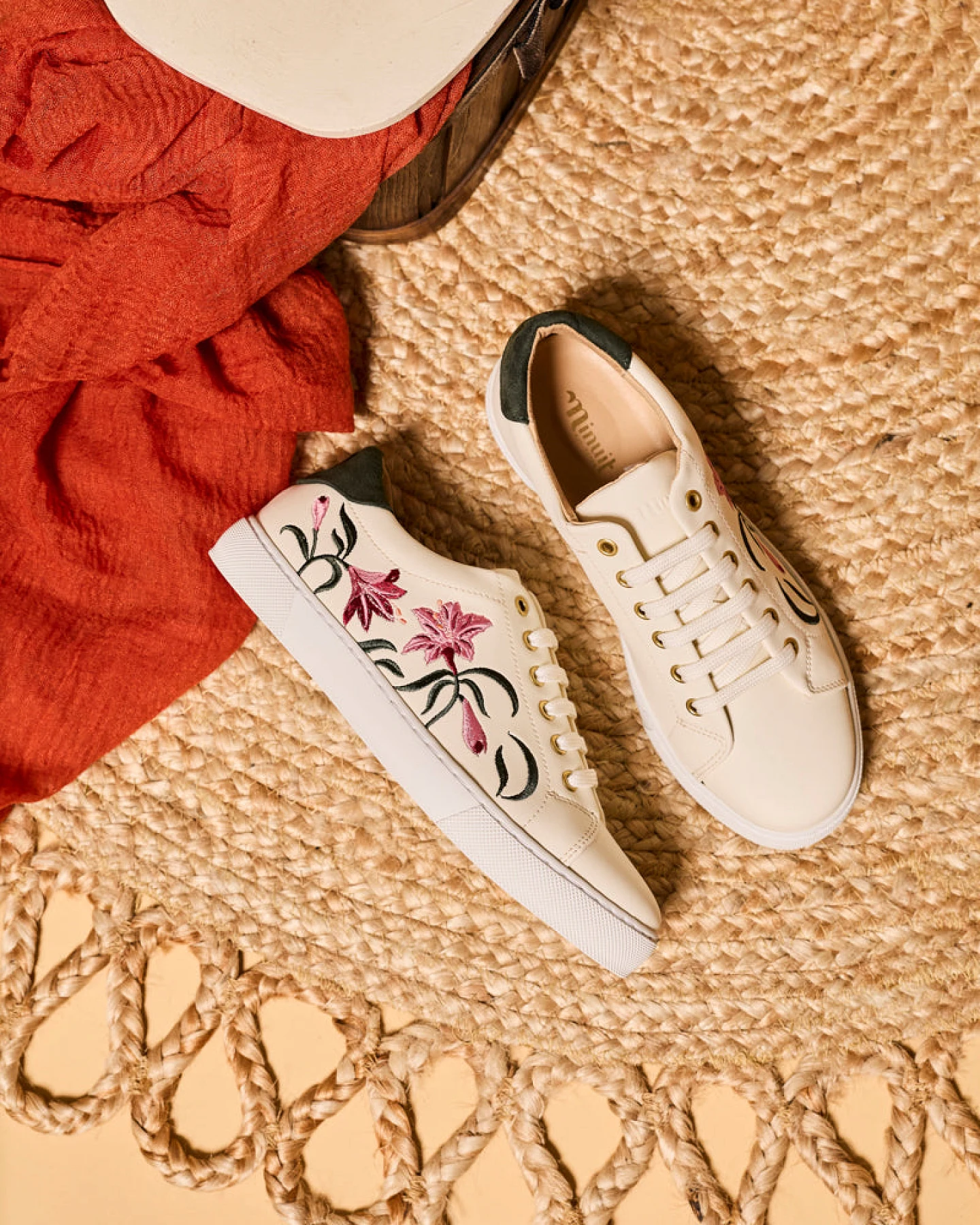 Minuit Sur Terre Damen vegan Sneaker Virevolte Amarylis Weiß – Ansicht 2