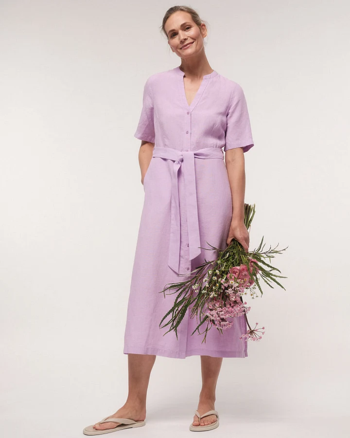 Midi-Kurzarmkleid (GOTS)