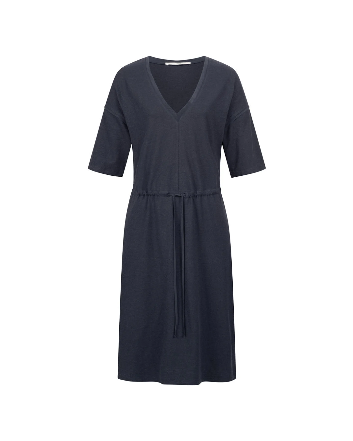 Kleid mit V-Ausschnitt und Seidendetails (OCS) – Ansicht 6
