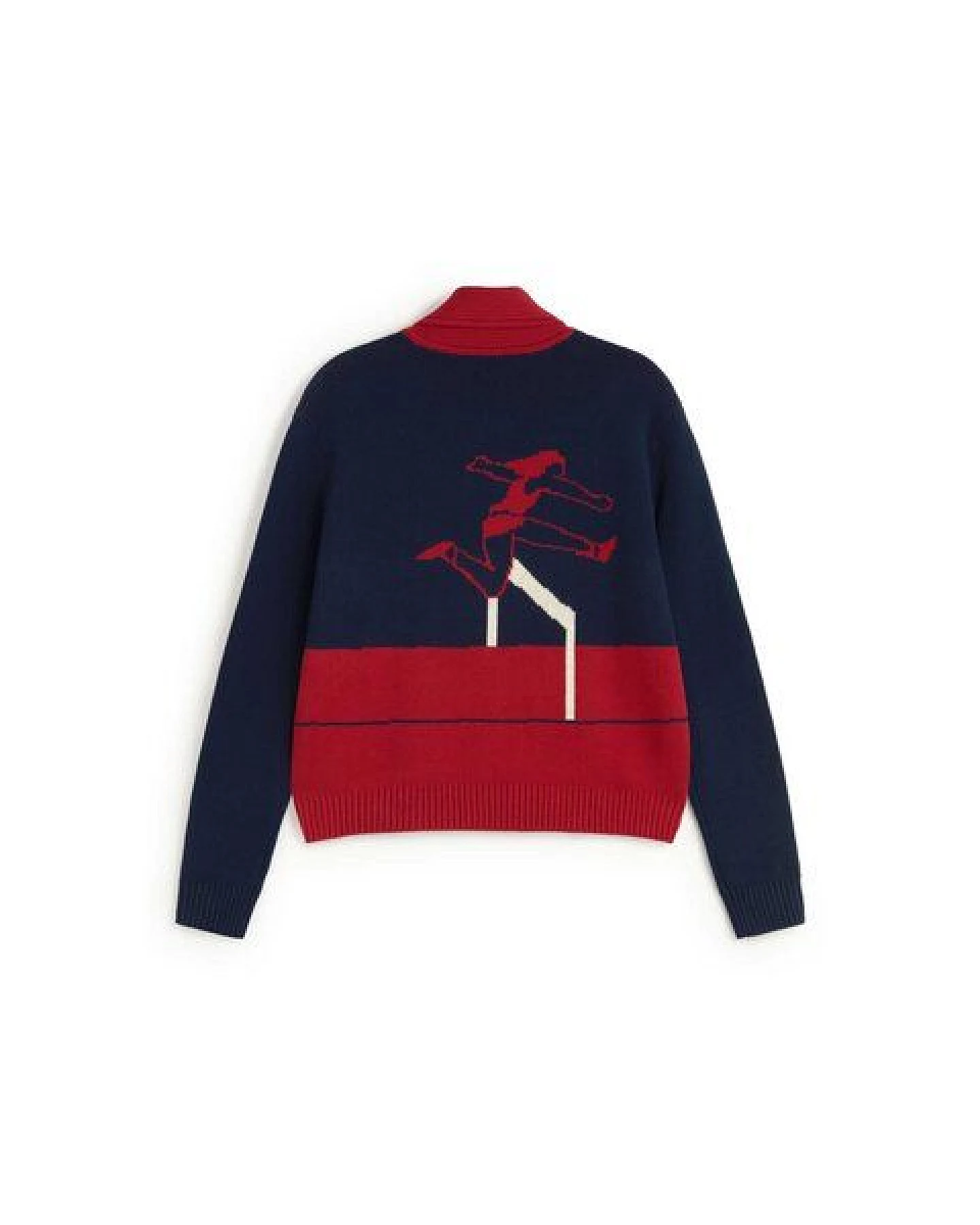 thinking mu Strickjacke mit Reißverschluss und Retromotiv – Ansicht 2