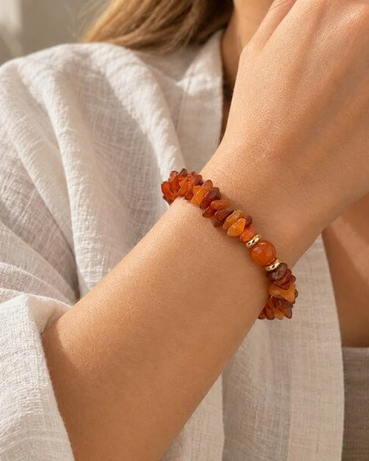 Janselo Karneol-Optik-Splitter-Armband