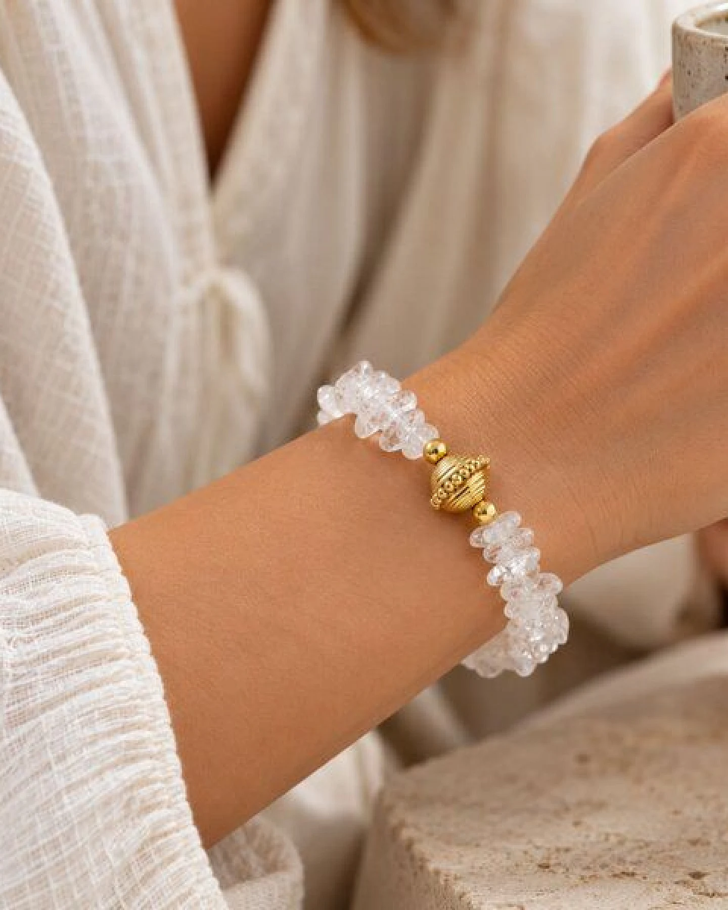 Janselo Armband mit klaren Kristallsplittern – Ansicht 4