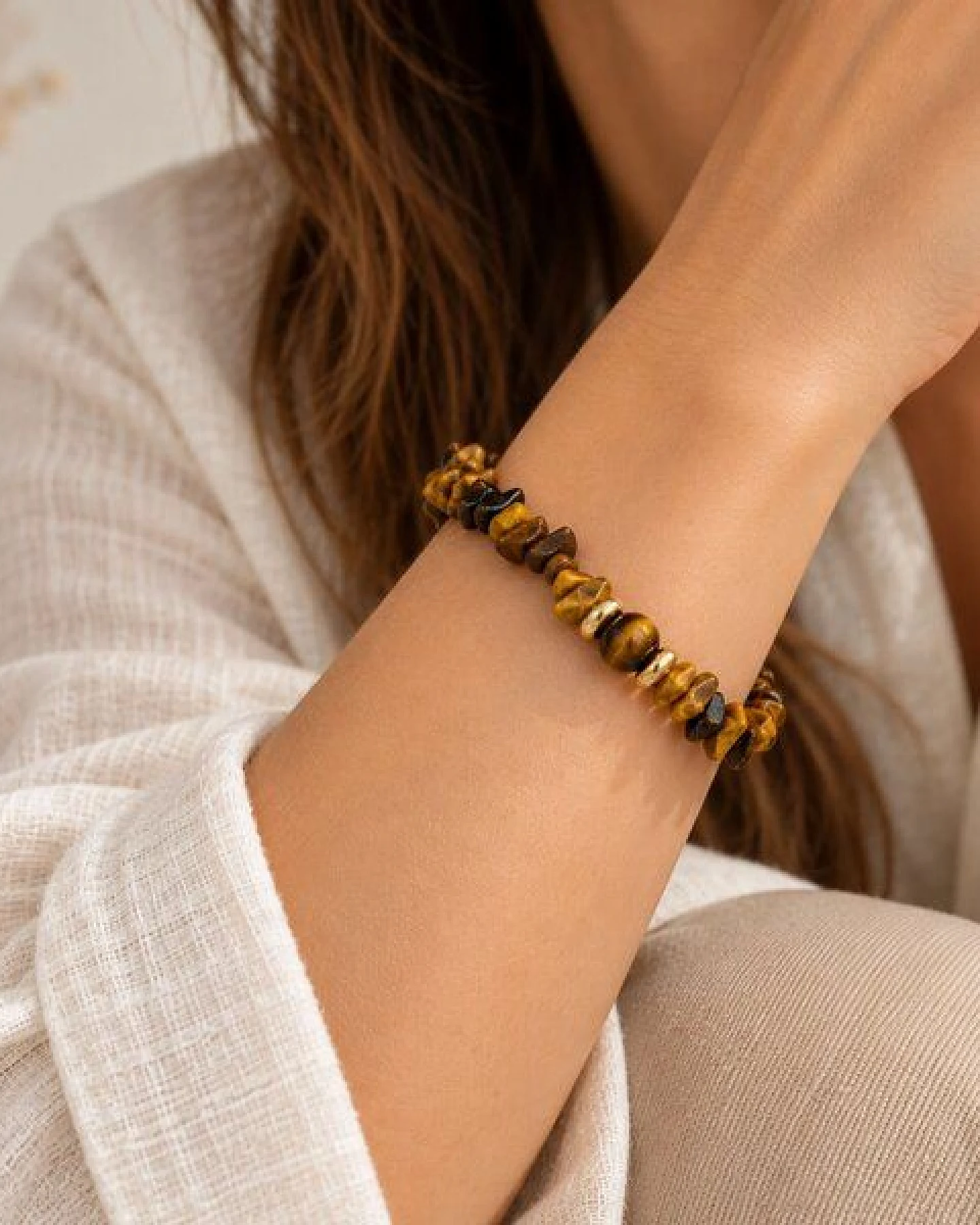 Janselo Tigerauge-Splitter-Armband – Ansicht 4