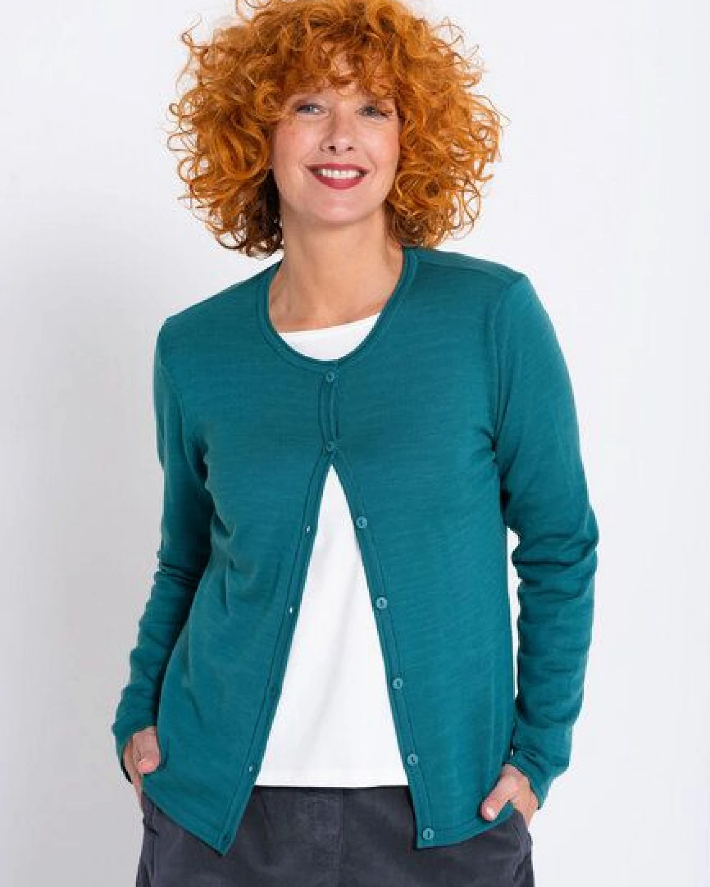 Heidekönigin Merino Strickjacke – Ansicht 2