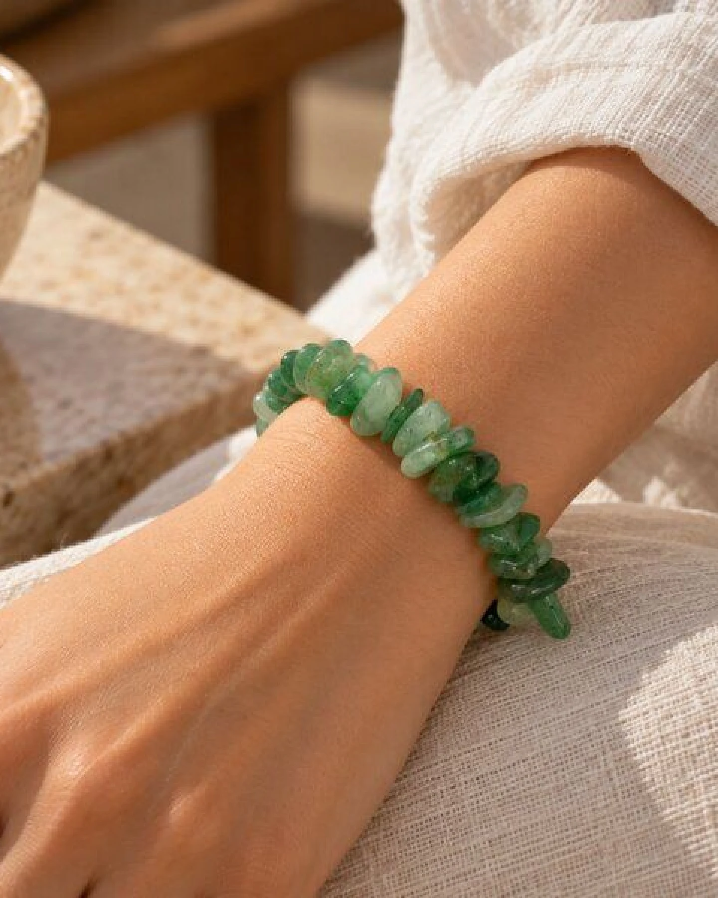 Janselo Armband mit grünen Kristallsplittern – Ansicht 3