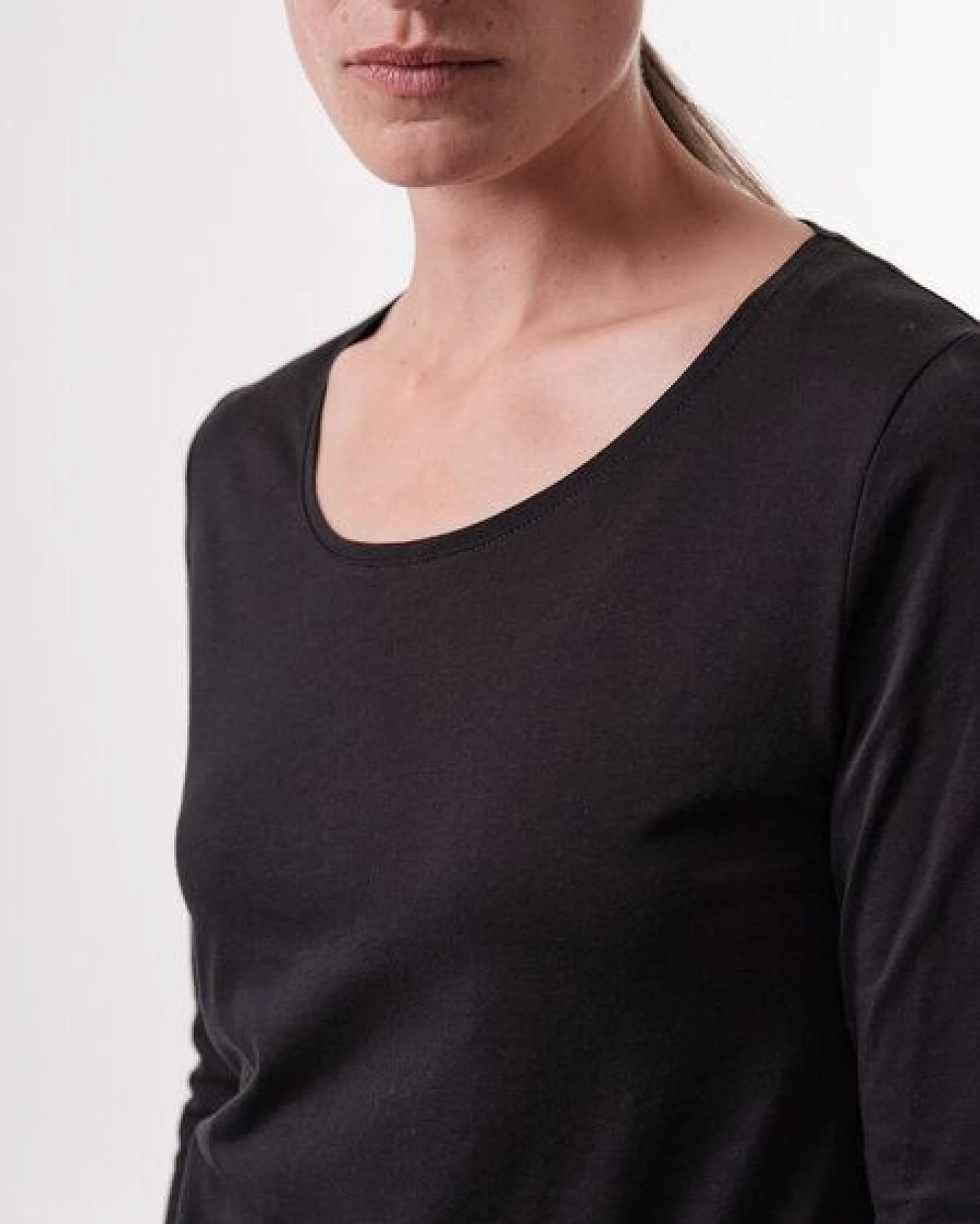 LANIUS Langarmshirt aus Bio-Baumwolle – Ansicht 3