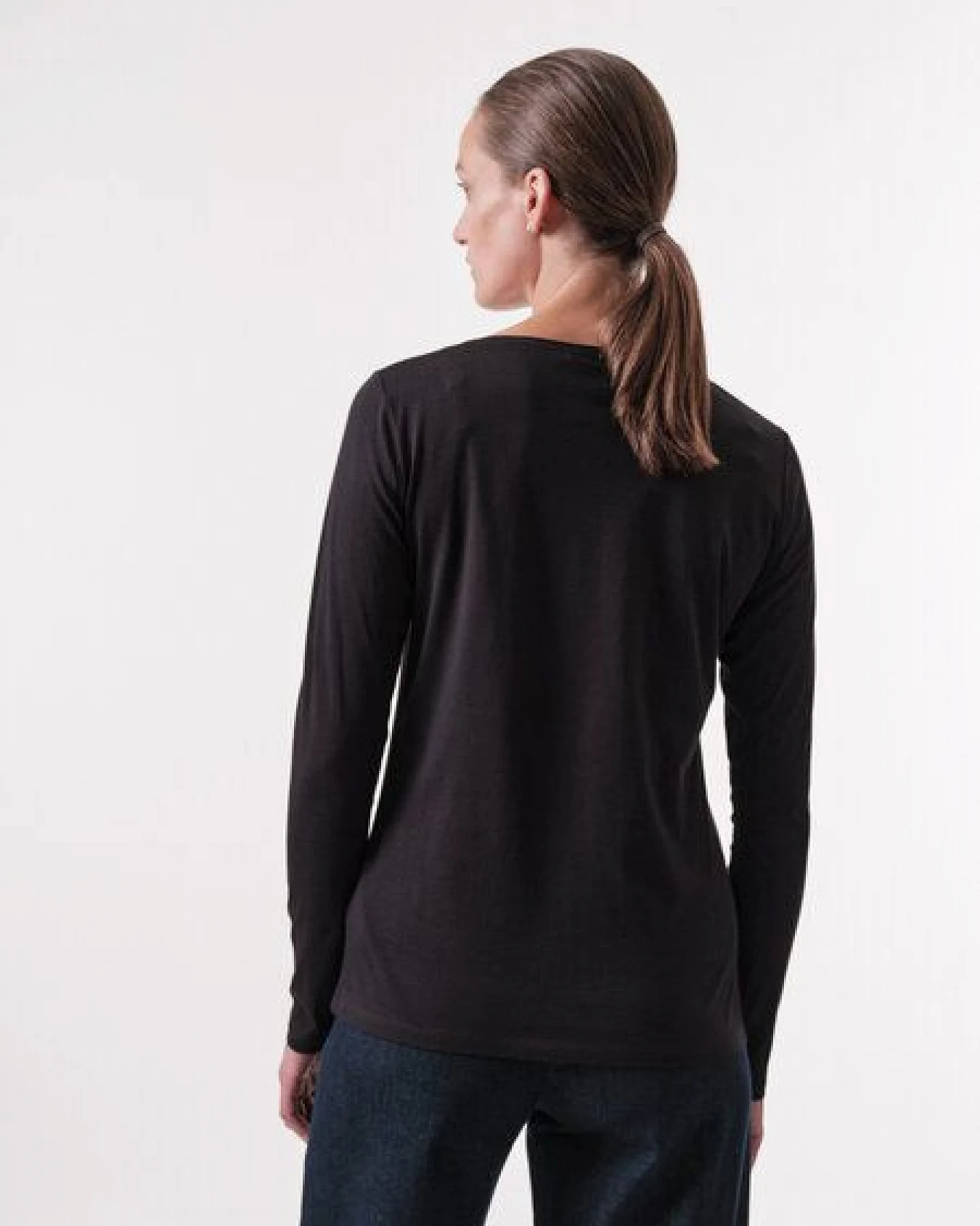 LANIUS Langarmshirt aus Bio-Baumwolle – Ansicht 4