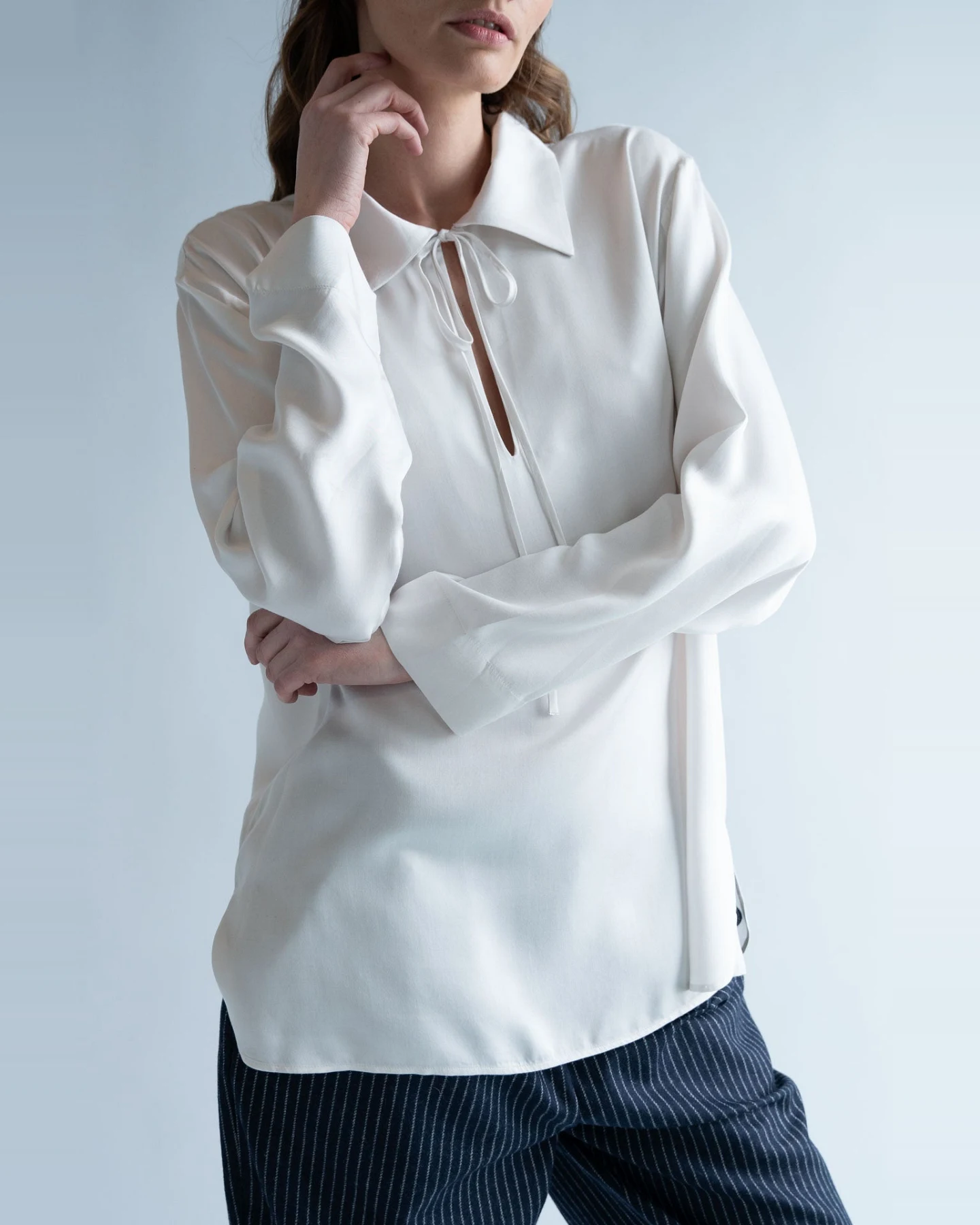 Neu Nomads Damen vegan Bluse Bettina Tunika Schneewittchen – Ansicht 2