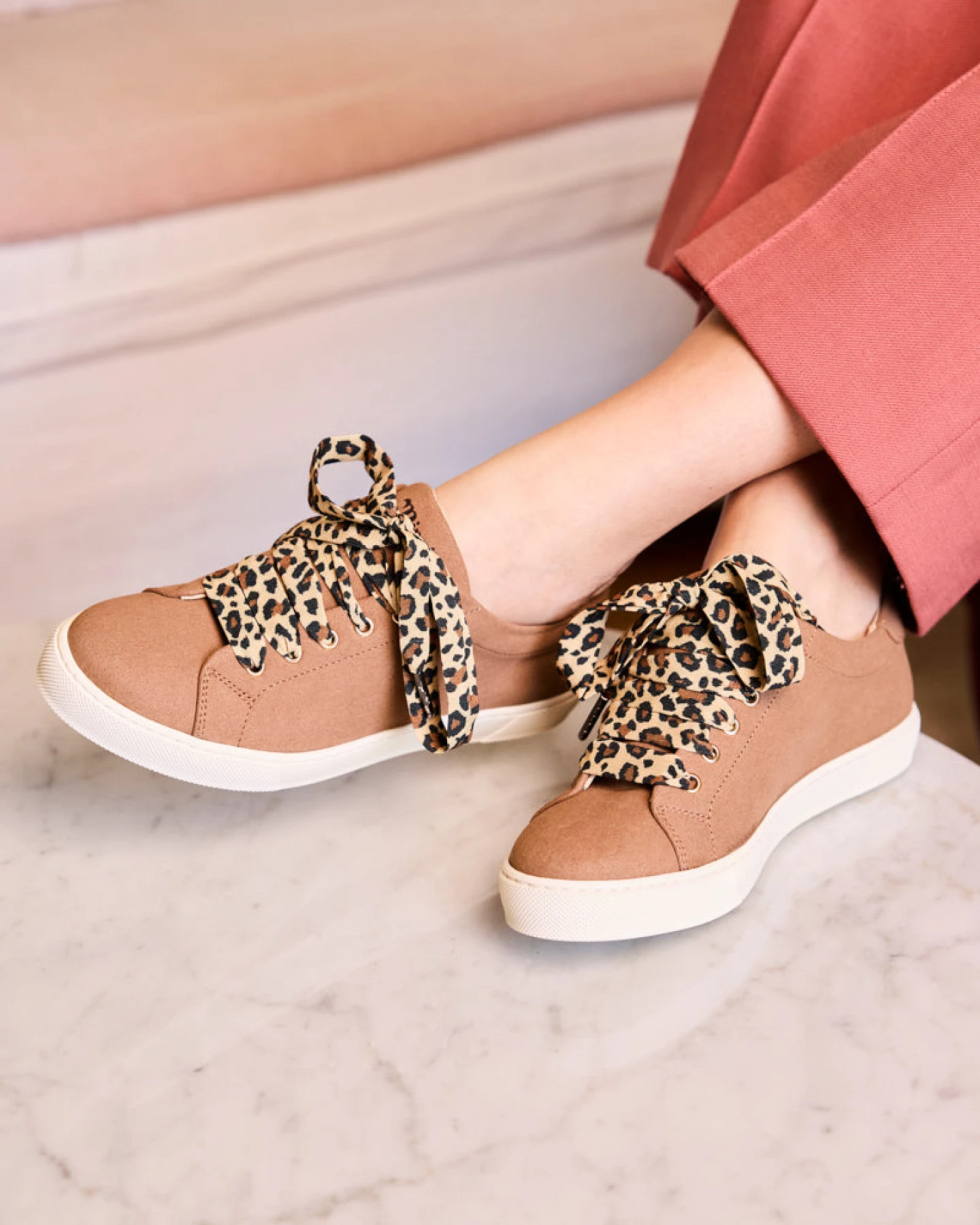 Minuit Sur Terre Damen vegan Sneaker Virevolte Mokka Braun – Ansicht 2