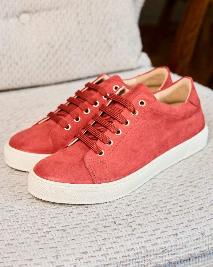Minuit Sur Terre Damen vegan Sneakers Virevolte Granatrot
