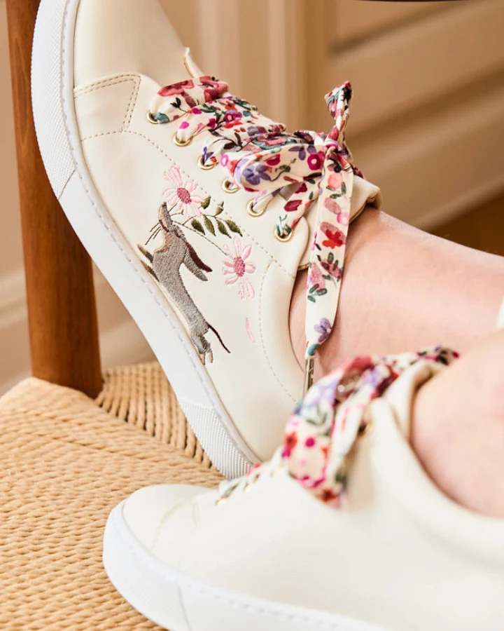 Minuit Sur Terre Damen vegan Sneaker Virevolte Teckel Rosa
