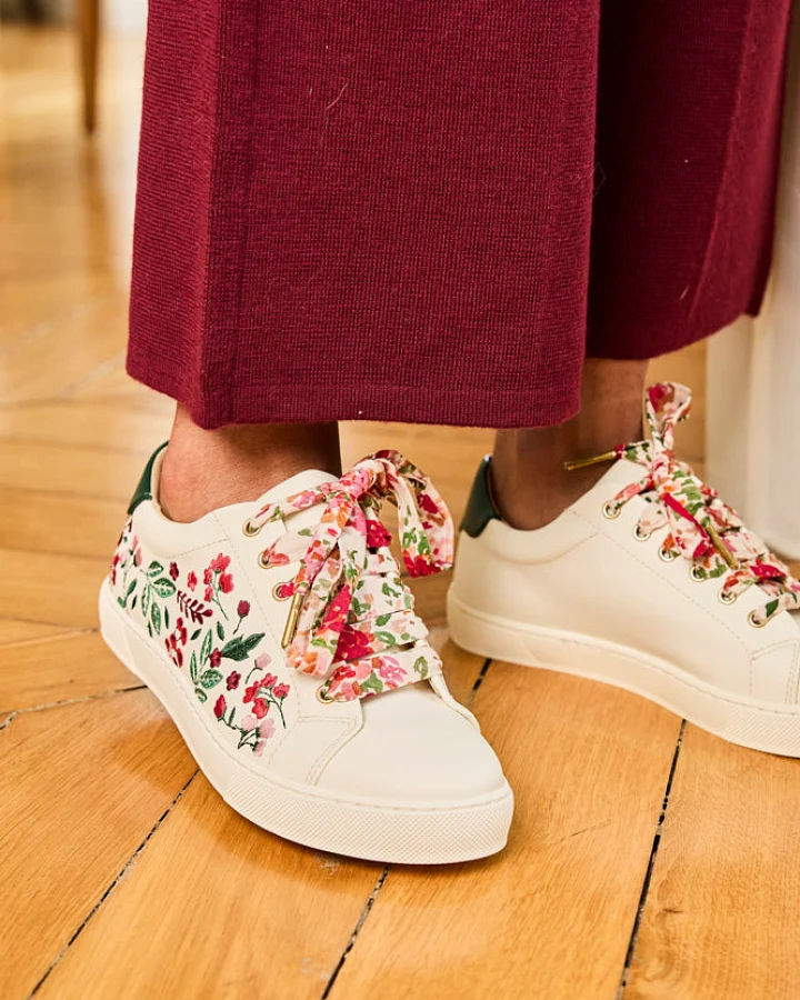 Minuit Sur Terre Damen vegan Sneakers Virevolte Jardin Dhiver Creme