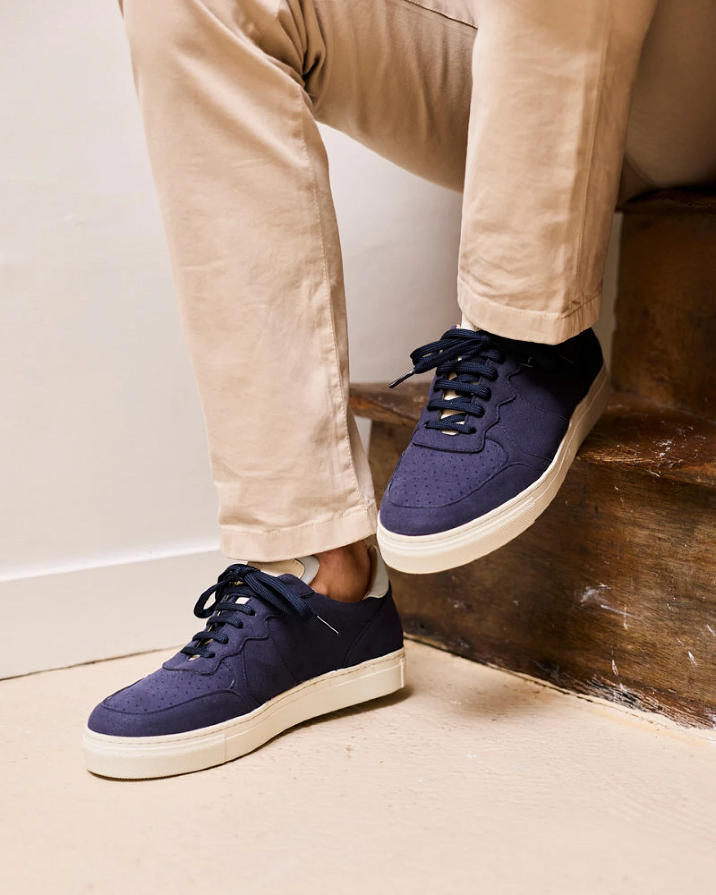 Minuit Sur Terre Herren vegan Sneaker Barkley Mitternachtsblau – Ansicht 2