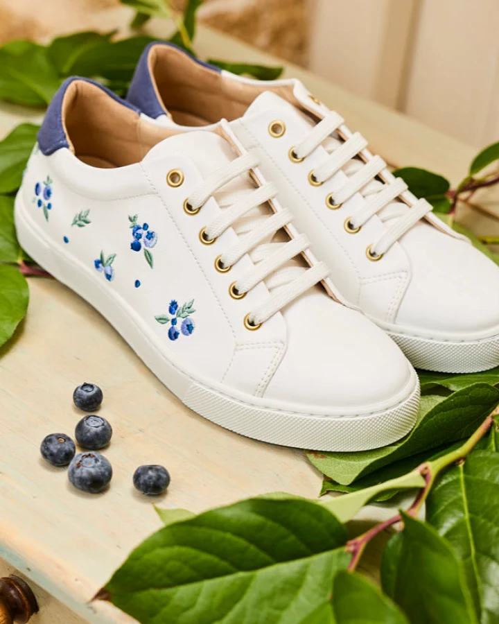 Minuit Sur Terre Damen vegan Sneaker Virevolte Myrtilles Blau