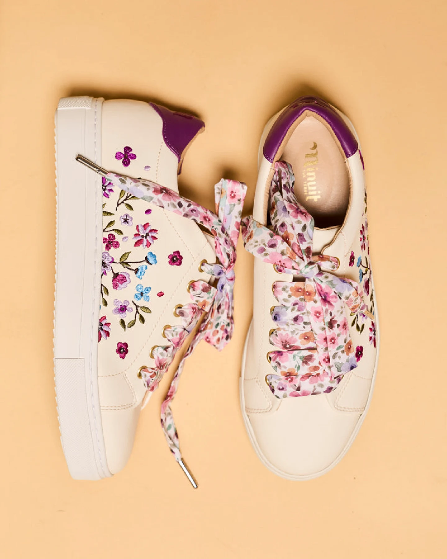 Minuit Sur Terre Damen vegan Sneaker Bellecombe Violettes Lila – Ansicht 2