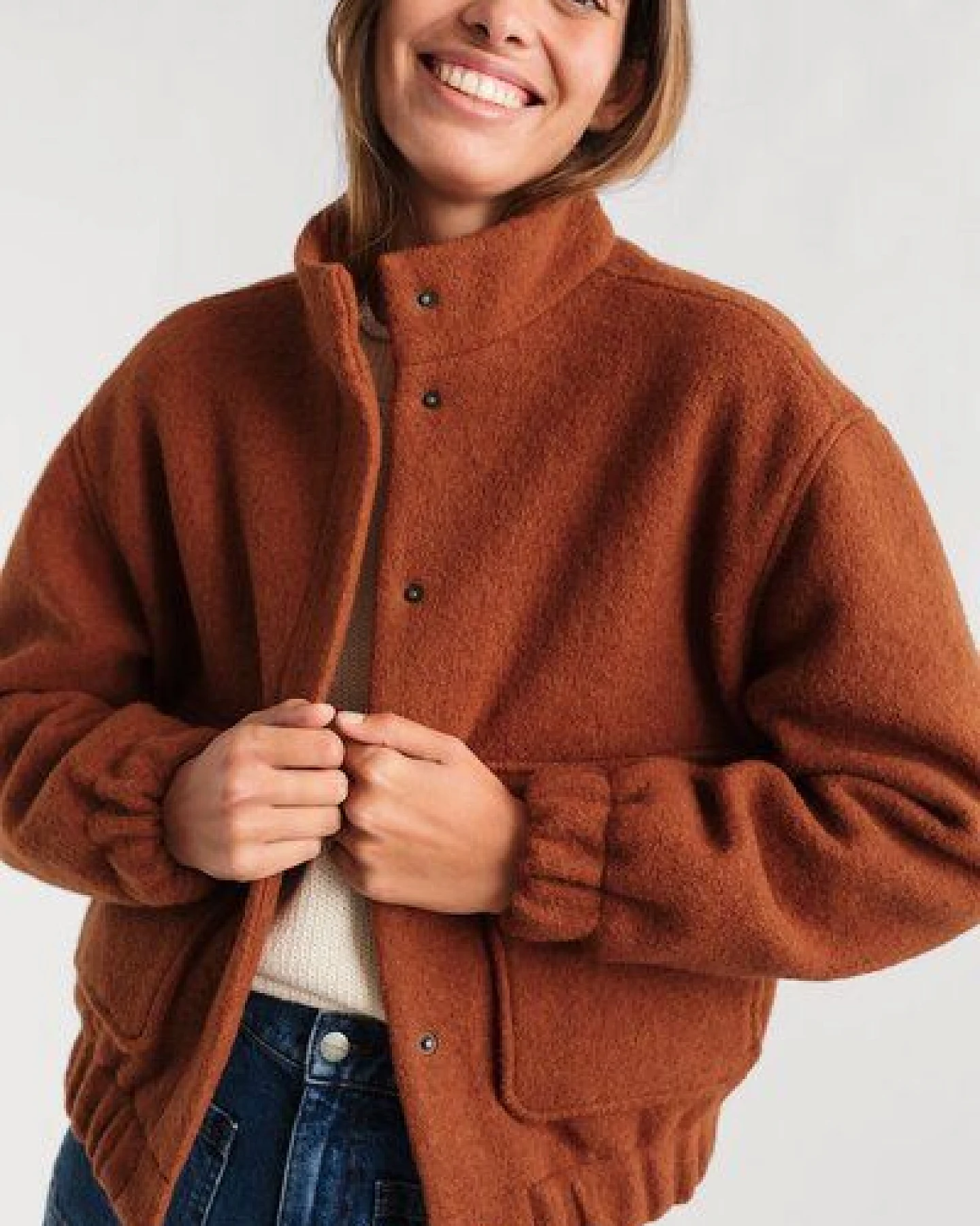 TWOTHIRDS Jacke aus gekochter Wolle Bushmill – Ansicht 3