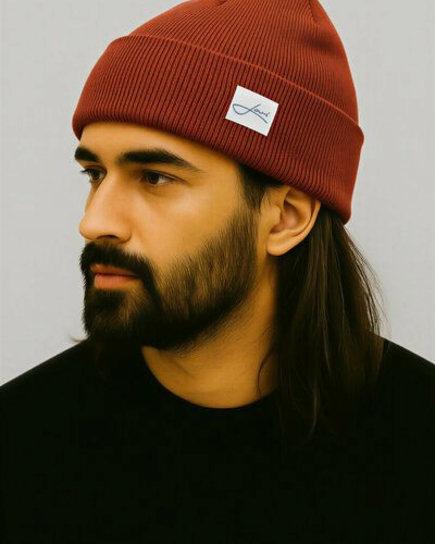 Lou-i Mütze mit Umschlag Merinowolle Beanie – Ansicht 2