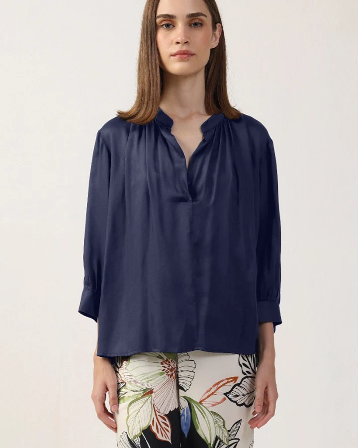 Neu Nomads Damen vegan Bluse Juno Mitternacht