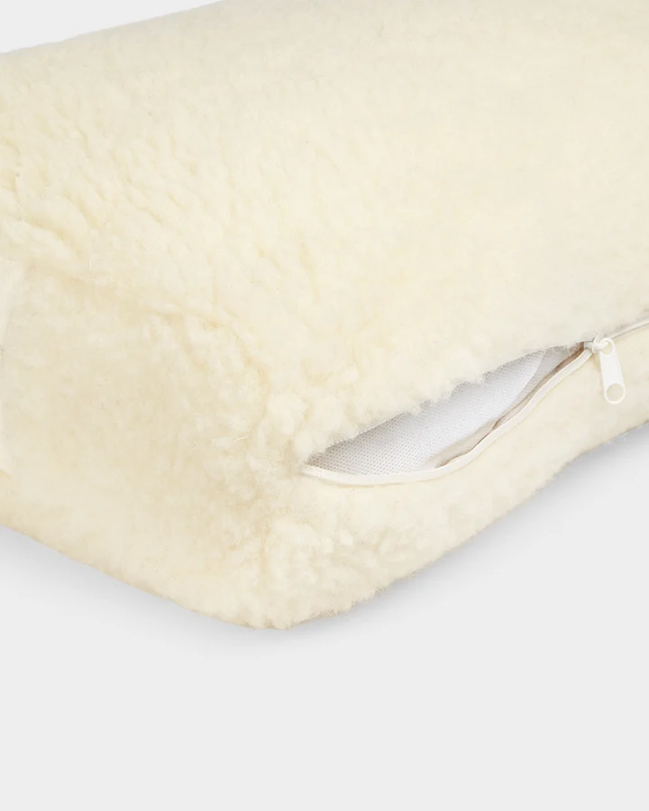 Manduka Yogabolster Eckig Wolle - Natural (Cover)