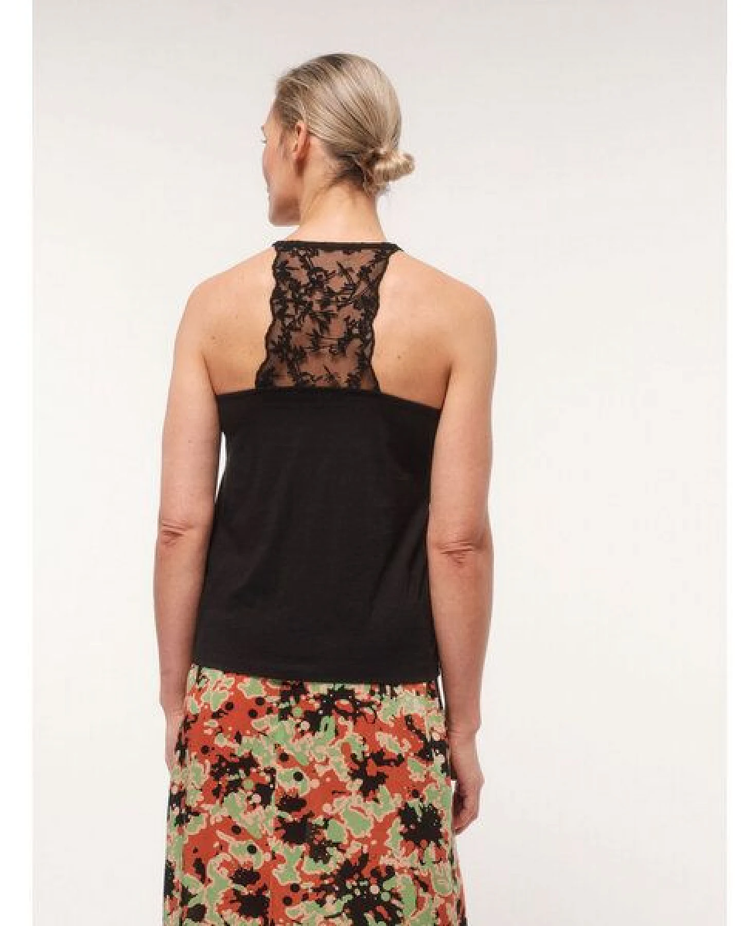 LANIUS Top mit Spitze aus Bio-Baumwolle – Ansicht 2