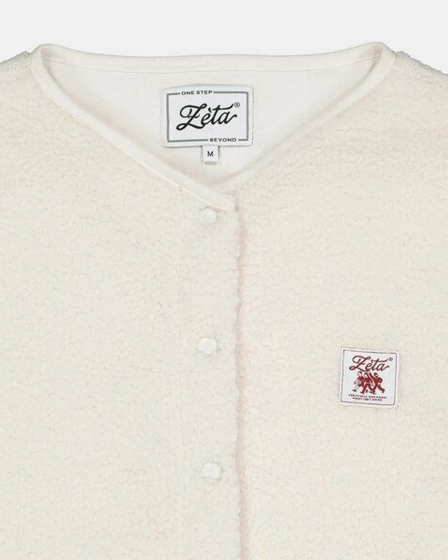 Zèta Ärmellose Sherpa-Weste Beige – Ansicht 2