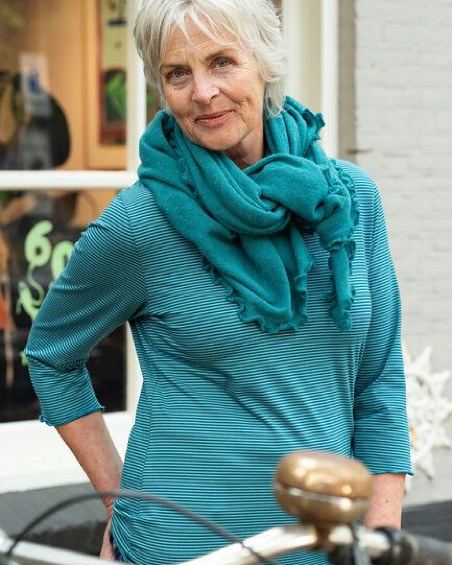 Heidekönigin Dreiecktuch - GOTS – Ansicht 3