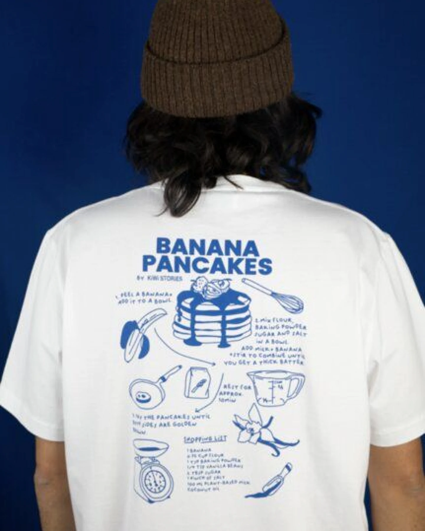 Kiwistories T-Shirt Unisex Pancake Baumwolle Print blau – Ansicht 2