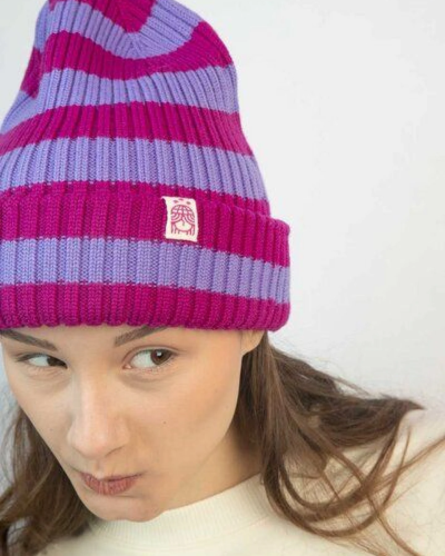 Strickmütze aus Merinowolle, abstehend Unisex Kiwistories – Ansicht 4