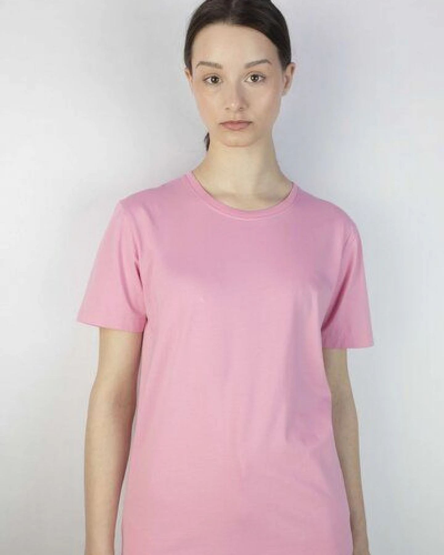 Kiwistories T-Shirt Unisex- 100%Org Baumwolle- Kaffee Print - rosa – Ansicht 4