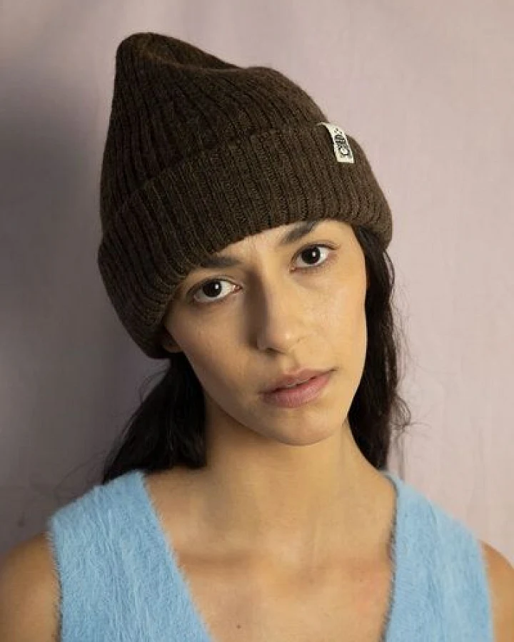 Kiwistories Strickmütze Merino- Alpaka- naturbelassen