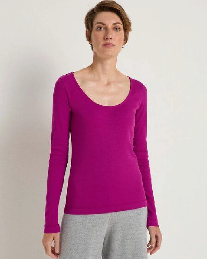 LANIUS Langarmshirt aus Bio-Baumwolle