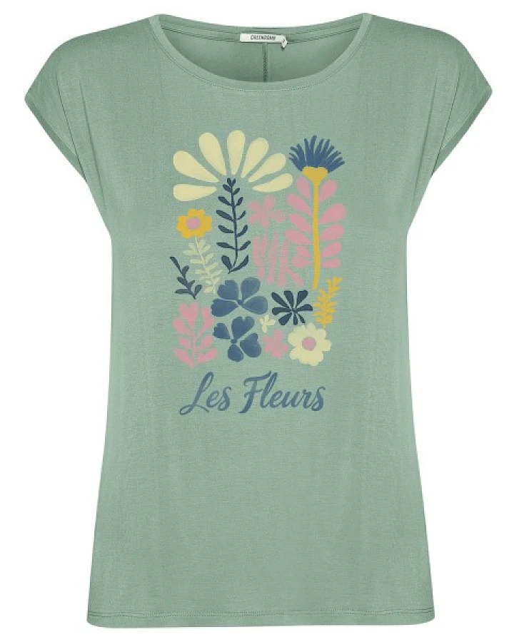 GreenBomb - Women's Les Fleurs Timid - T-Shirt Gr XS türkis