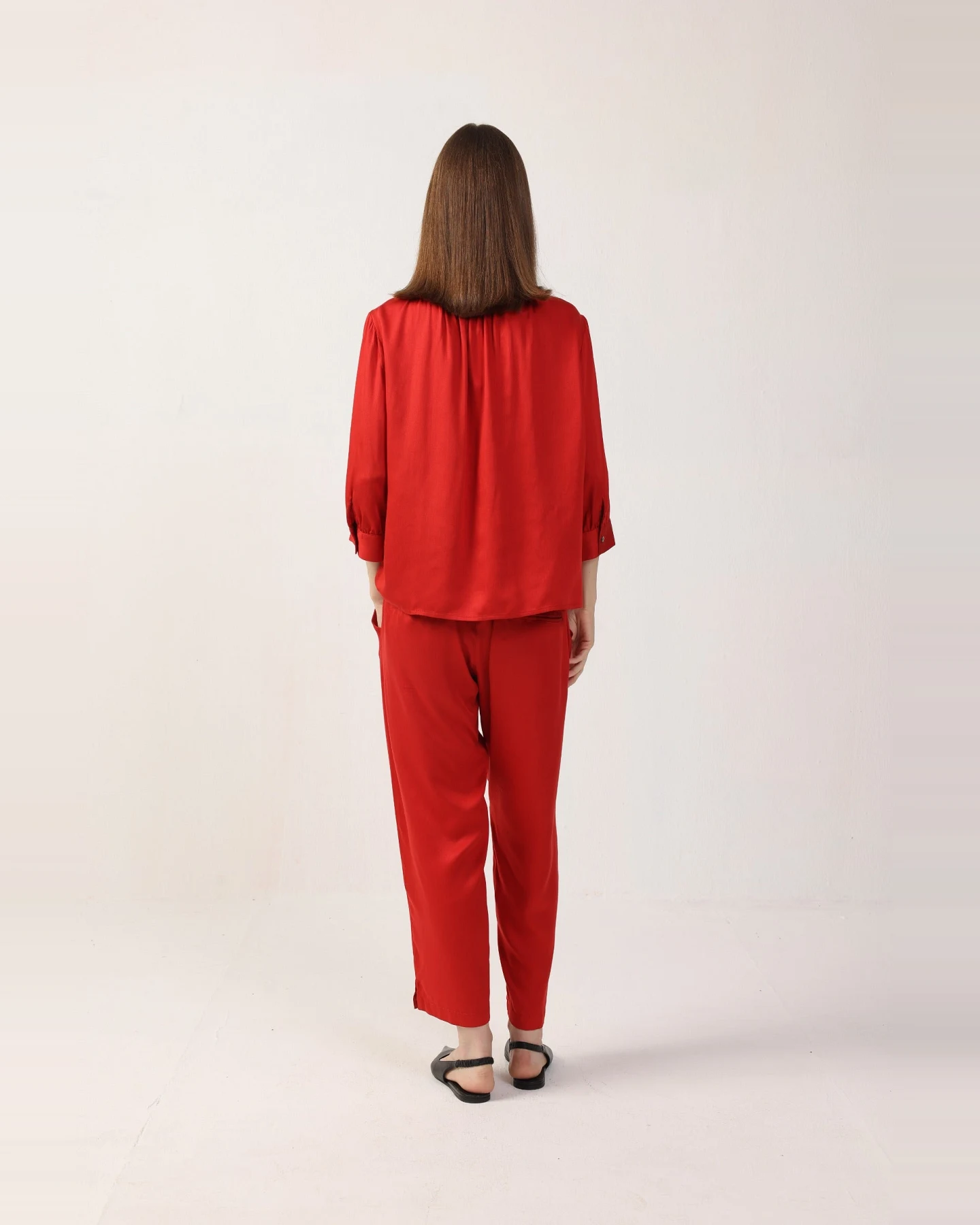 Neu Nomads Damen vegan Hose Belmont Rot – Ansicht 2