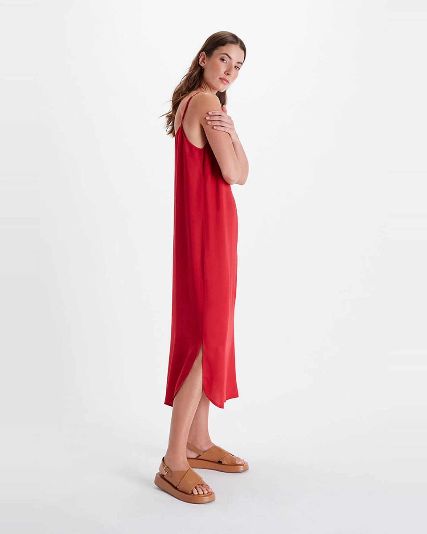 Neu Nomads Damen vegan Slip Dress Easy Fuchsia – Ansicht 2