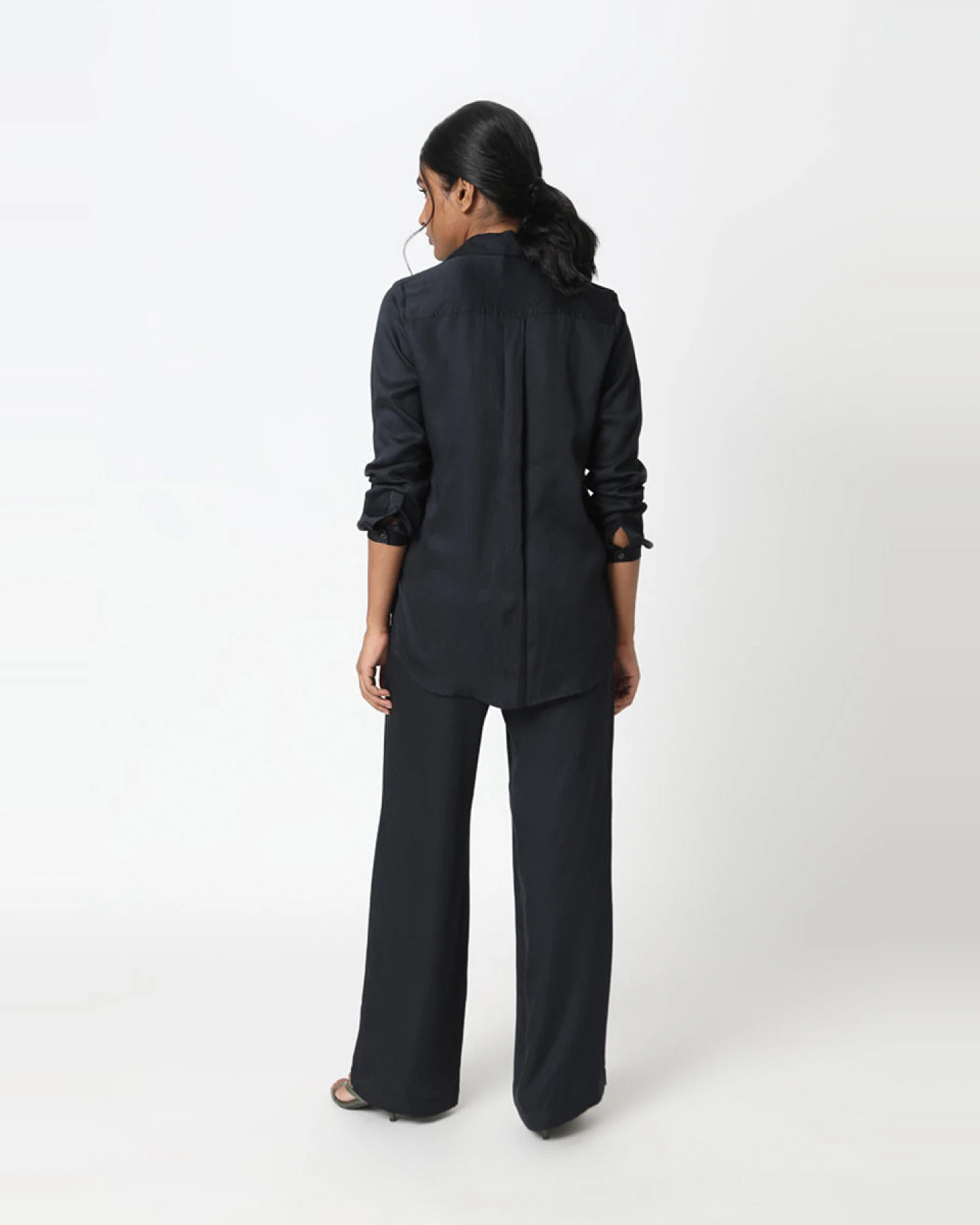 Neu Nomads Damen vegan Hose Palazzo Weites Bein Schwarz – Ansicht 2