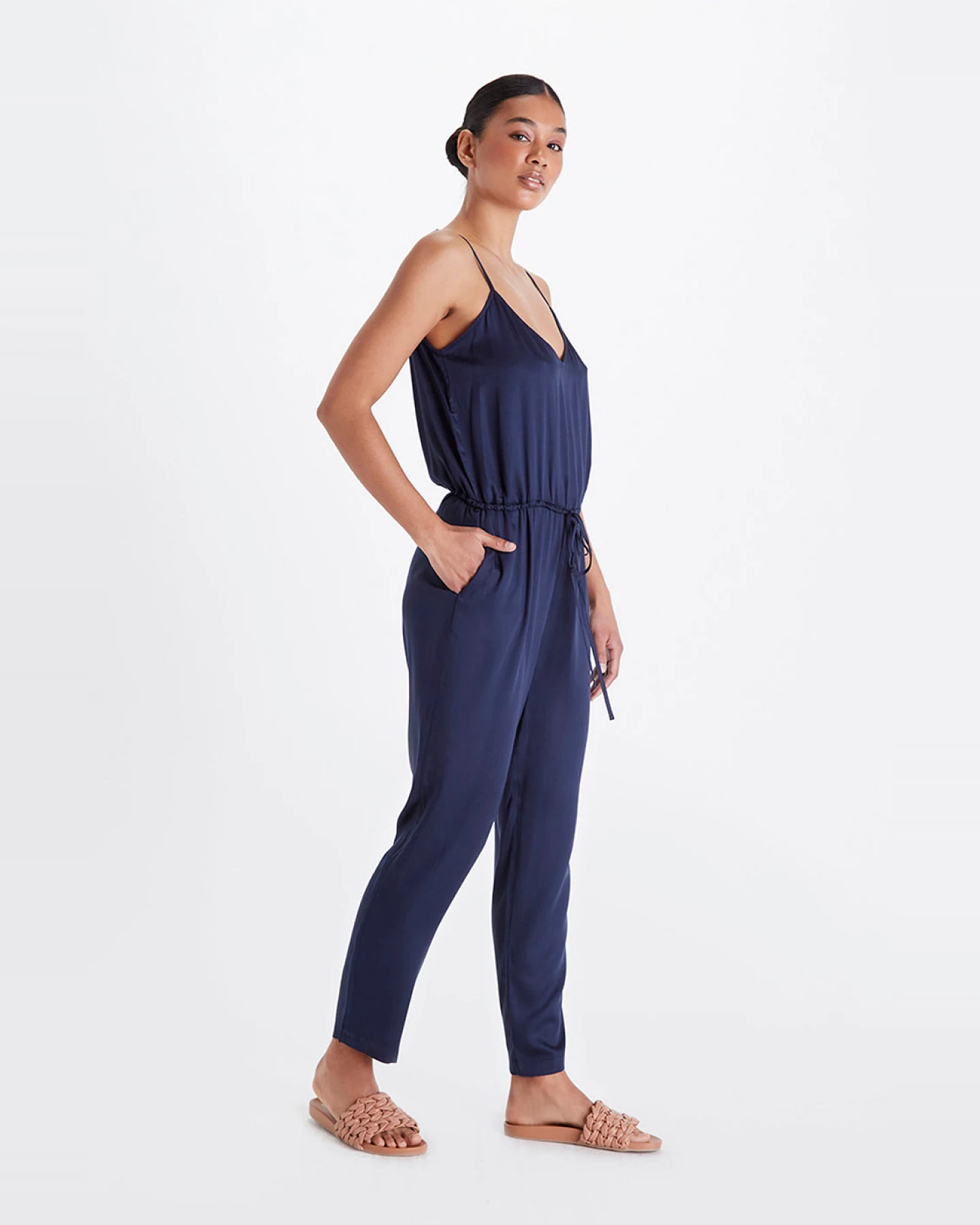 Neu Nomads Damen vegan Jumpsuit Kordelzug Sydney Mitternacht – Ansicht 2