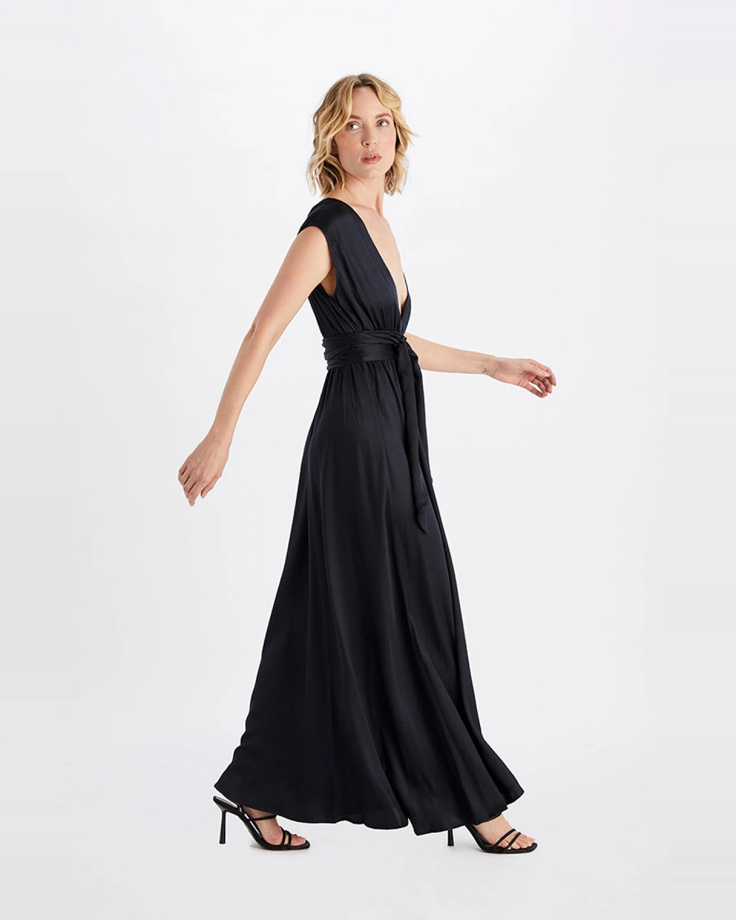 Neu Nomads Damen vegan Kleid Grace Schwarz – Ansicht 2