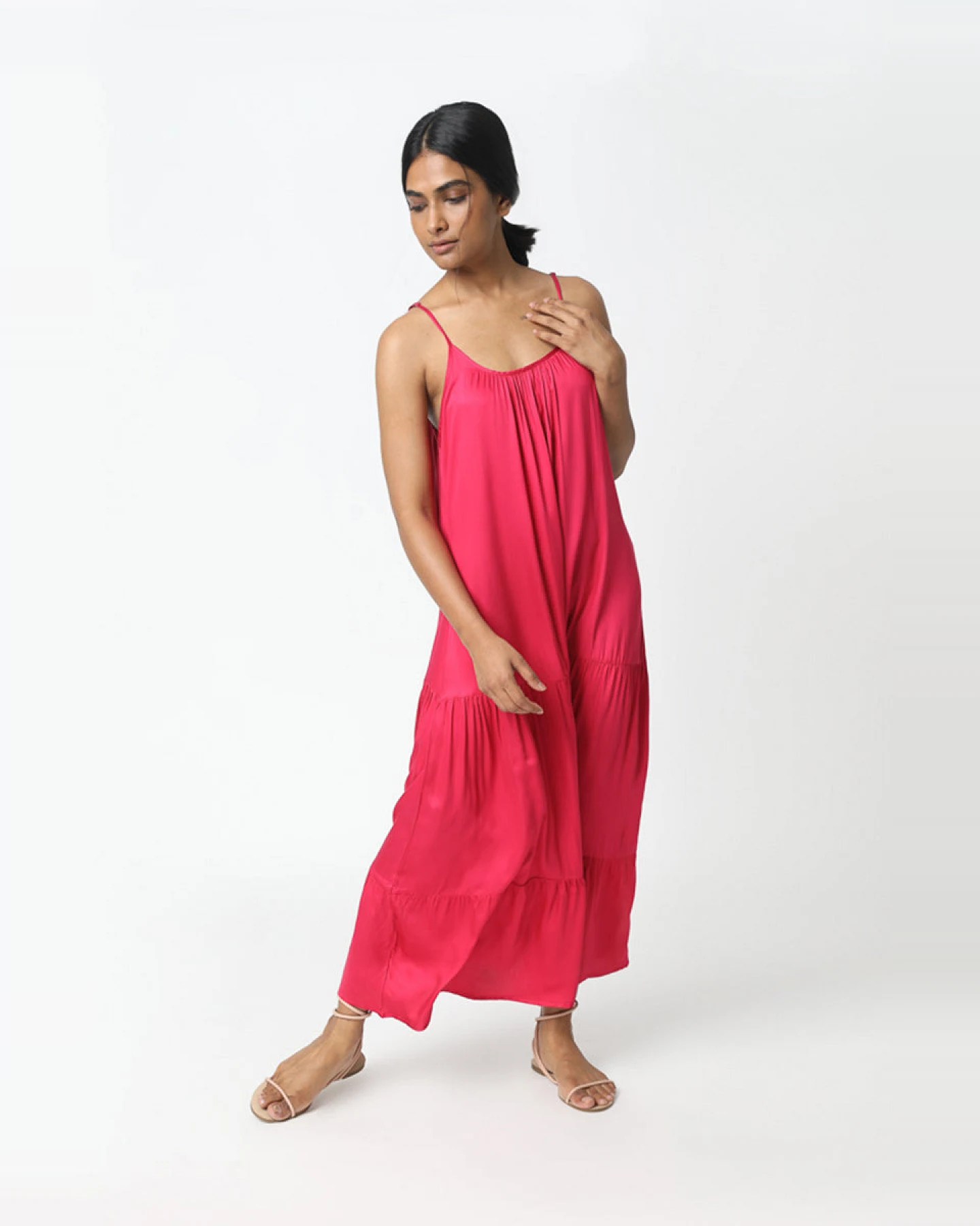Neu Nomads Damen vegan Kleid Barcelona Fuchsia – Ansicht 2