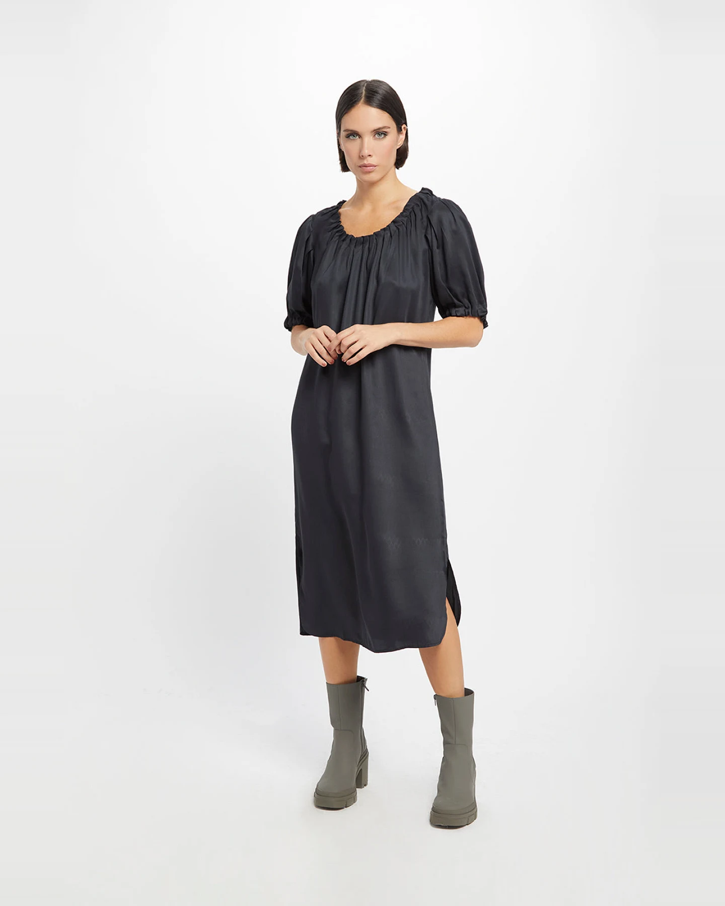 Neu Nomads Damen vegan Kleid Kimmie Schwarz – Ansicht 2