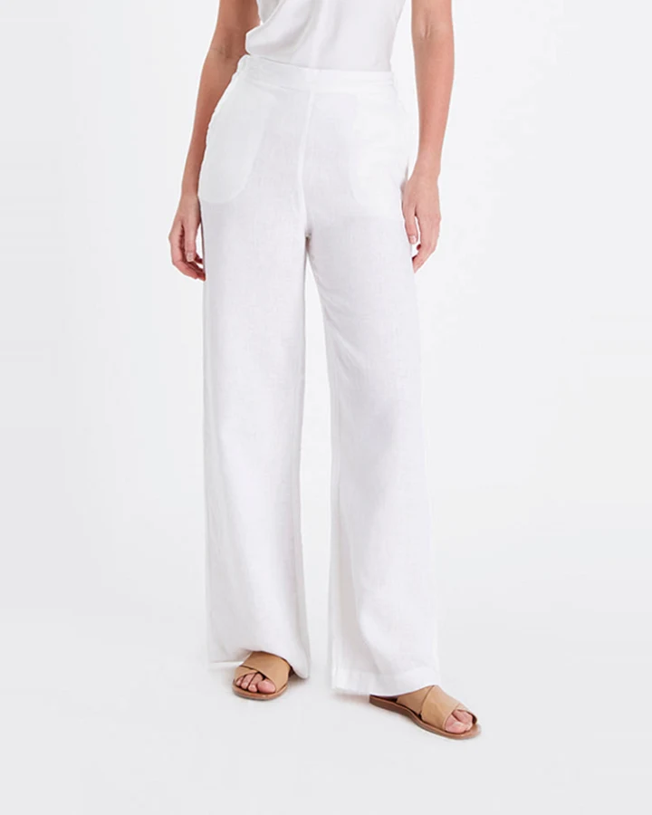 Neu Nomads Damen vegan Hose Palazzo Cara Weiß
