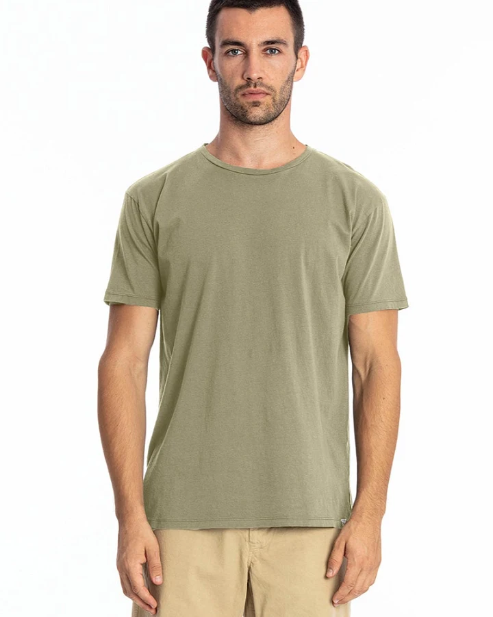 RAVENS VIEW IBIZA Herren vegan T-Shirt Rundhalsausschnitt Azur Khaki